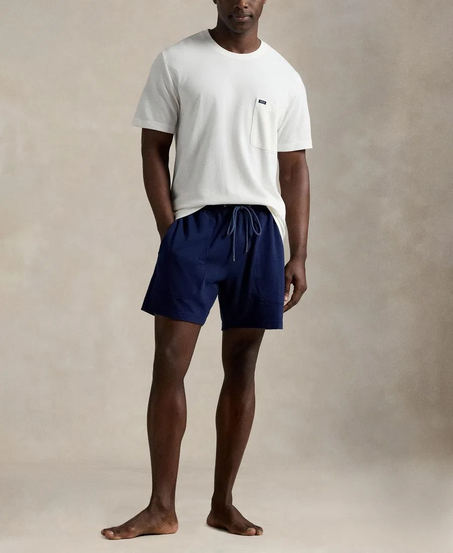 Мужские легкие сетчатые пижамные шорты Polo Ralph Lauren, Cruise Navy/Nevis Polo Player — фото 2