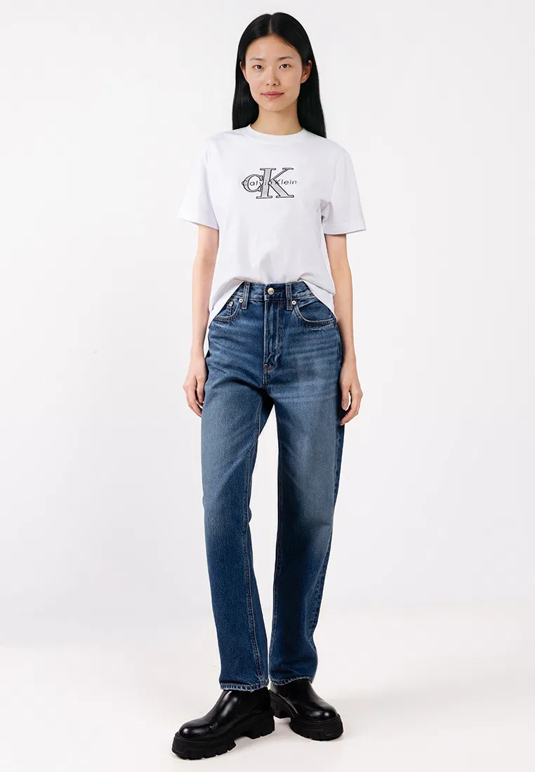 Джинсы, зауженные к низу с высокой посадкой, Calvin Klein Jeans — фото 4