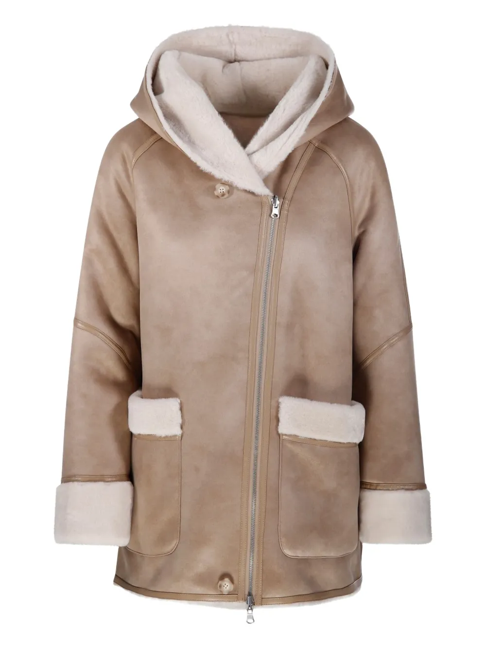 

Пальто из шерпы с капюшоном Urbancode, нейтральный