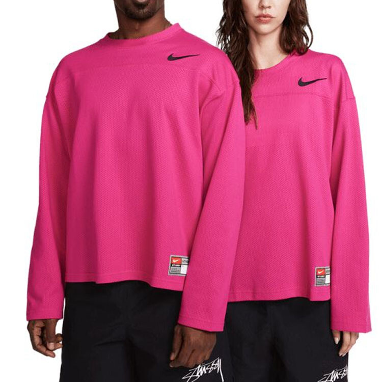 Футболка X Stussy Co-branded FW23, унисекс, розовая Nike, розовый — фото 3