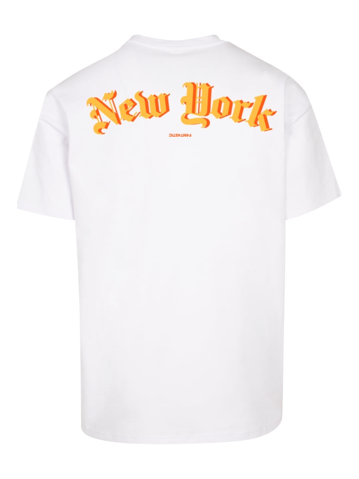 

F4NT4STIC Футболка большого размера Heavy Oversize T-shirt New York Orange OVERSIZE TEE белого цвета, Белый, F4NT4STIC Футболка большого размера Heavy Oversize T-shirt New York Orange OVERSIZE TEE белого цвета