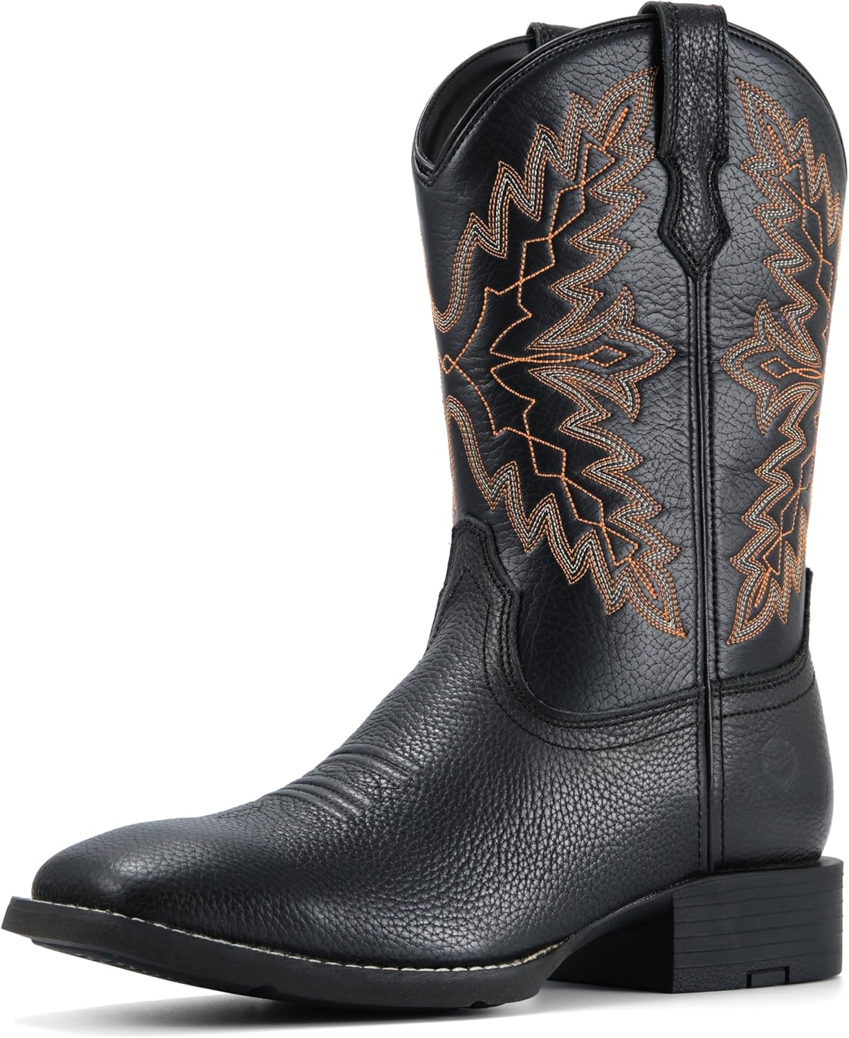 

Мужские ковбойские сапоги SUREWAY - мужские западные сапоги с квадратным носком, маслостойкие/противоскользящие, прочные, стильные, классические сапоги на 25 см средней высоты до икры, сапоги Веллингтон, черный