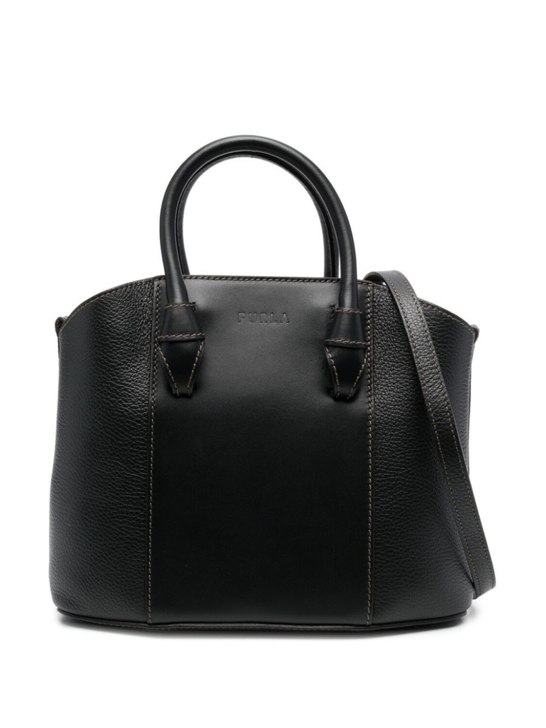 

Furla сумка-тоут с тисненым логотипом, черный