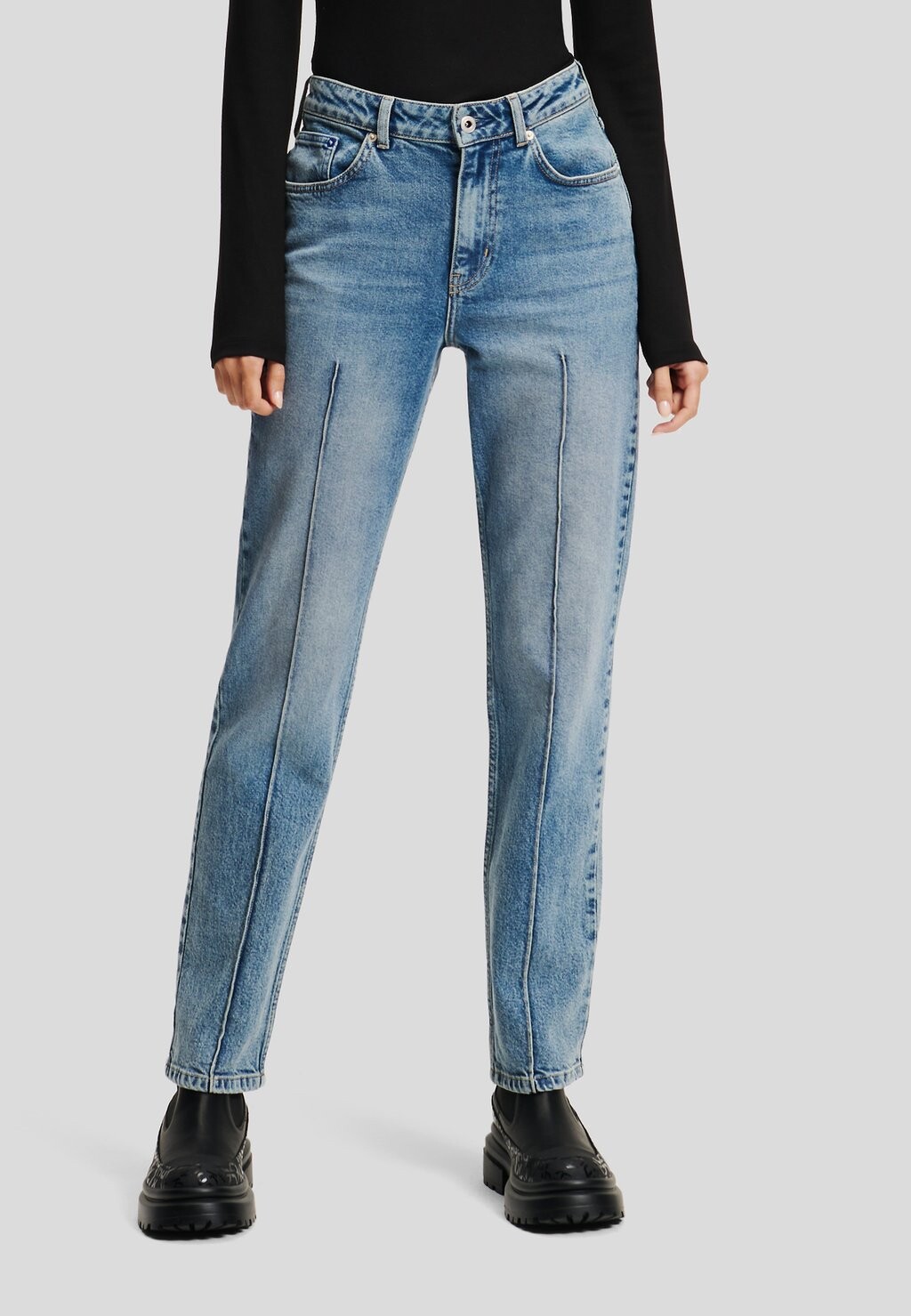 

Джинсы зауженного кроя HIGH-RISE TAPERED Karl Lagerfeld Jeans, синий деним