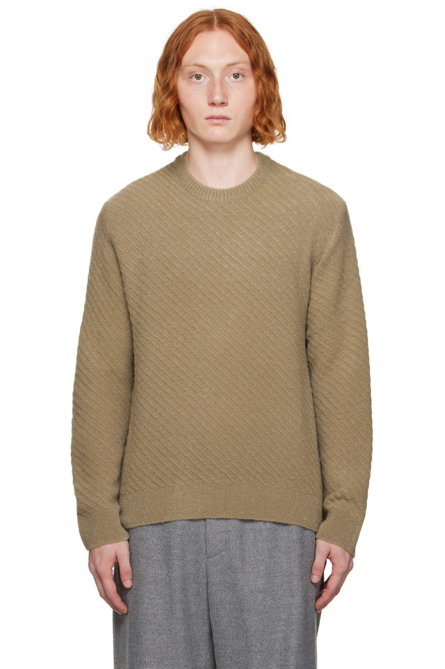 

Полосатый свитер Solid Homme, хаки