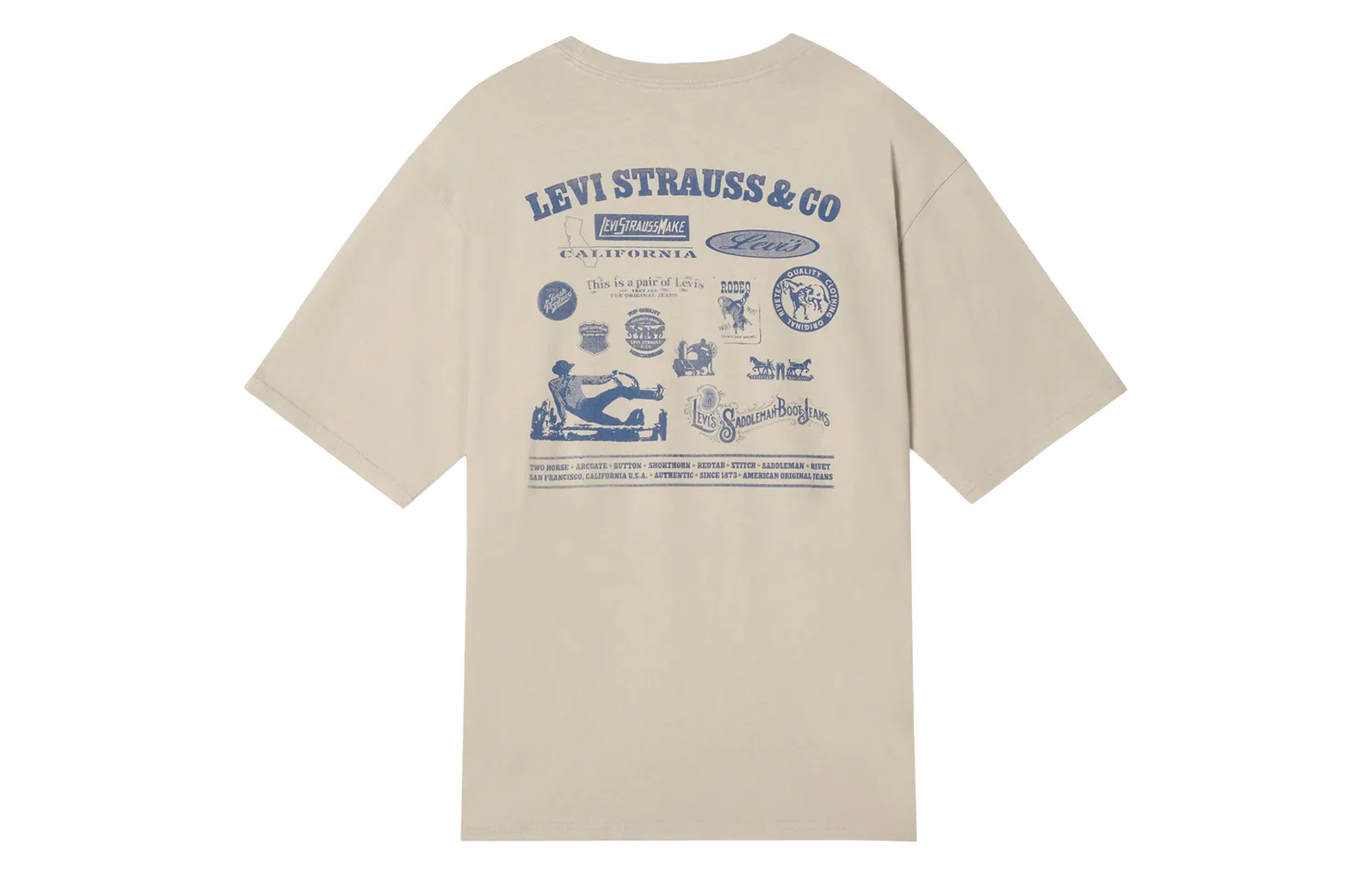 Levis Футболка Unisex Light Khaki Gray Crew Neck — фото 3