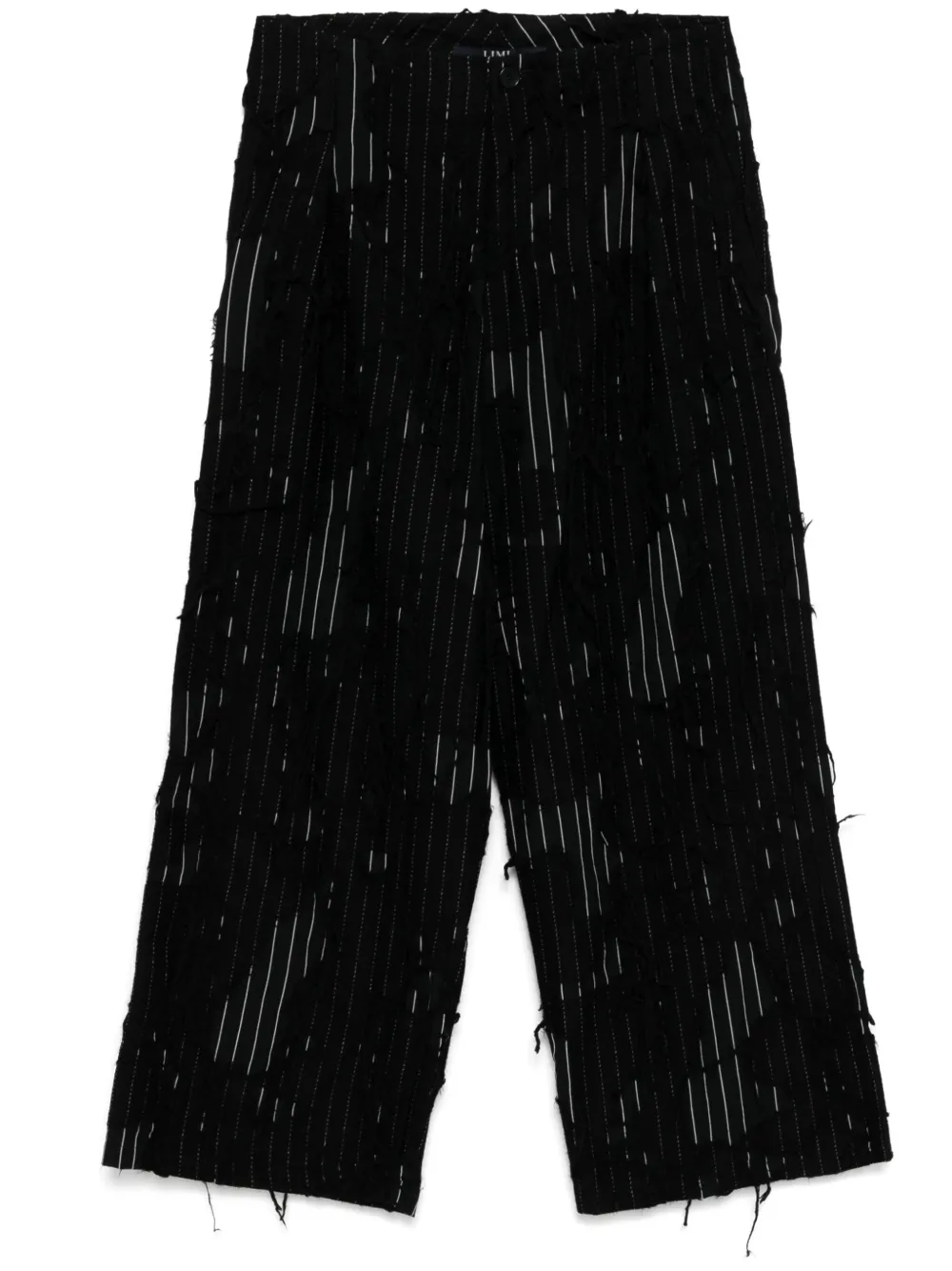 

Прямые брюки с эффектом потертости Yohji Yamamoto, черный