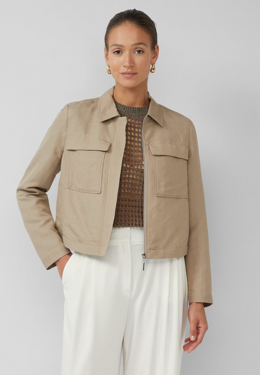 

Летняя куртка MIT AUFGESETZTEN TASCHEN s.Oliver BLACK LABEL, цвет Sandstein