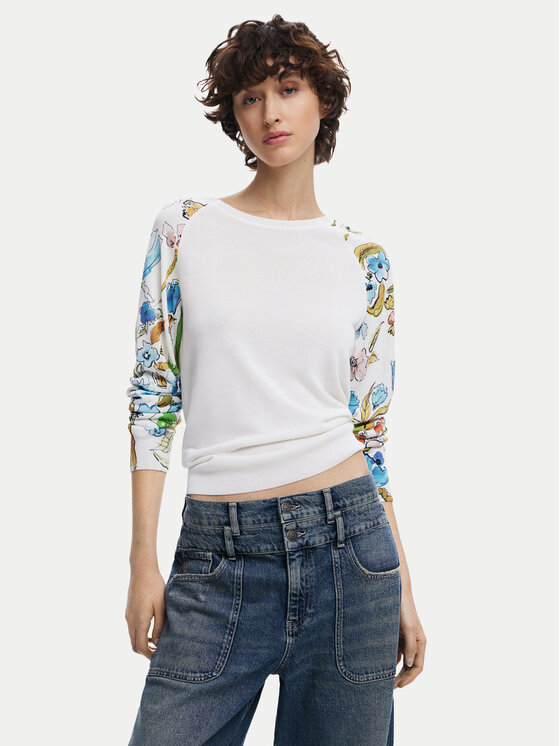 

Свитер обычного кроя 25SWJF31 Desigual, белый