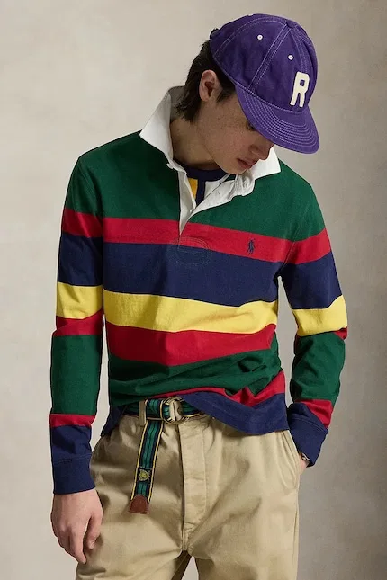 Футболка с длинным рукавом The Iconic Rugby Shirt Polo Ralph Lauren, зеленый
