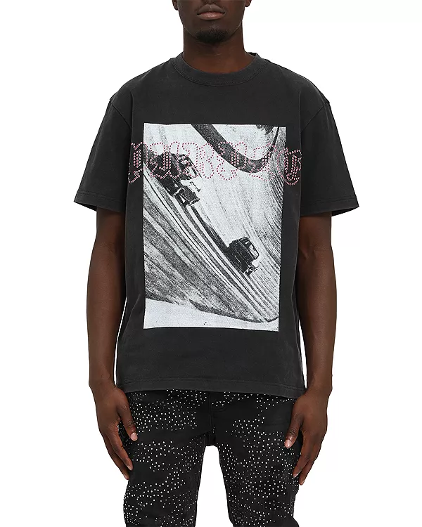 

Футболка с коротким рукавом и графическим принтом Purple Brand, черный