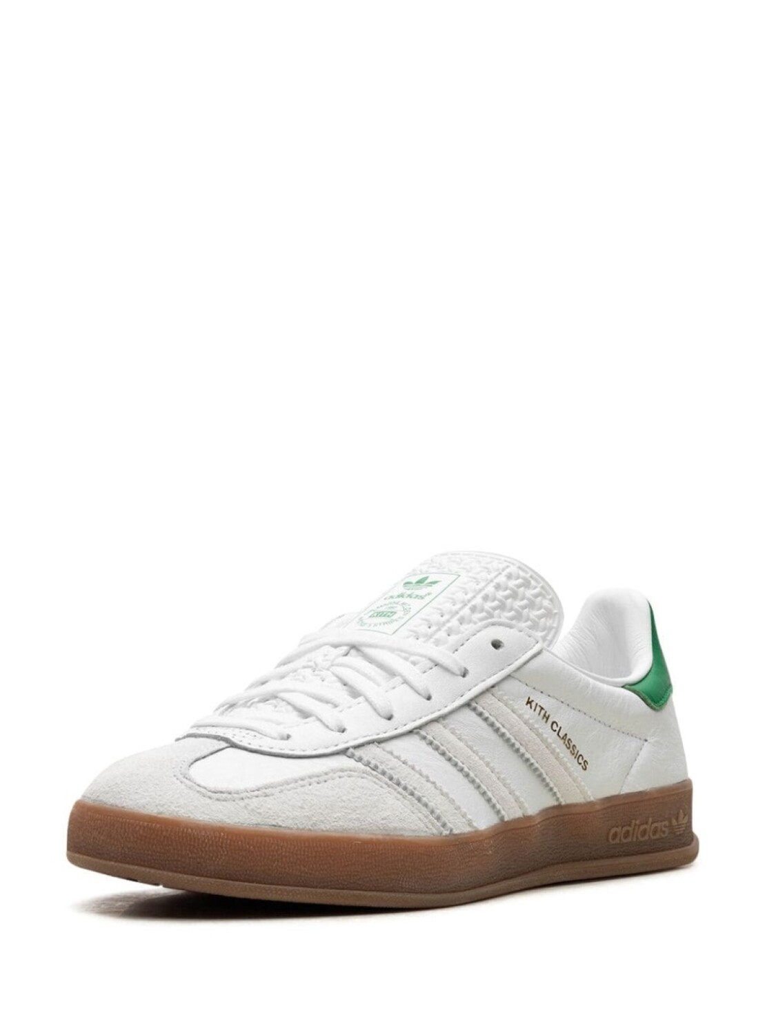 Кроссовки Gazelle Indoor Kith- White / Green Adidas, белый — фото 4