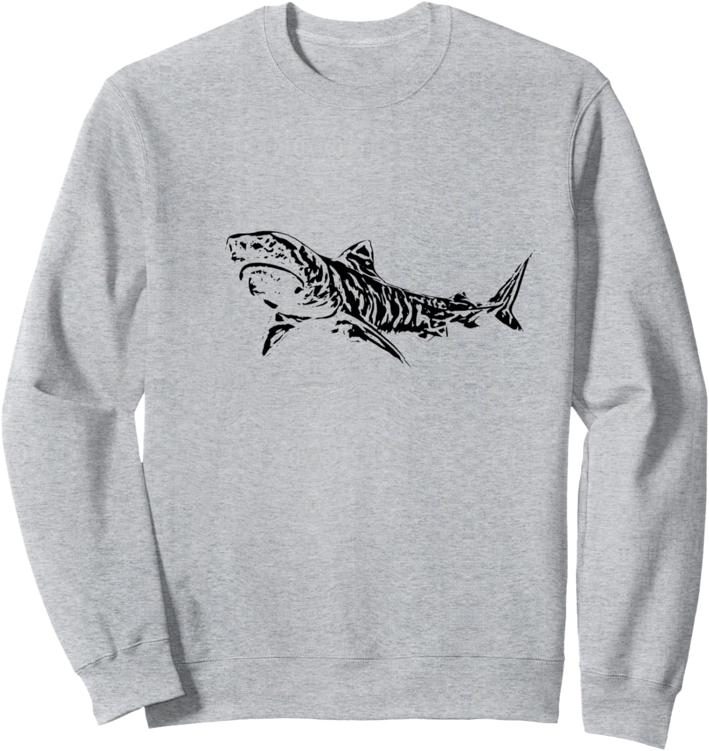 

Толстовка с изображением тигровой акулы Shark Merch Gift - Men Women Kids Boy Girl, серый