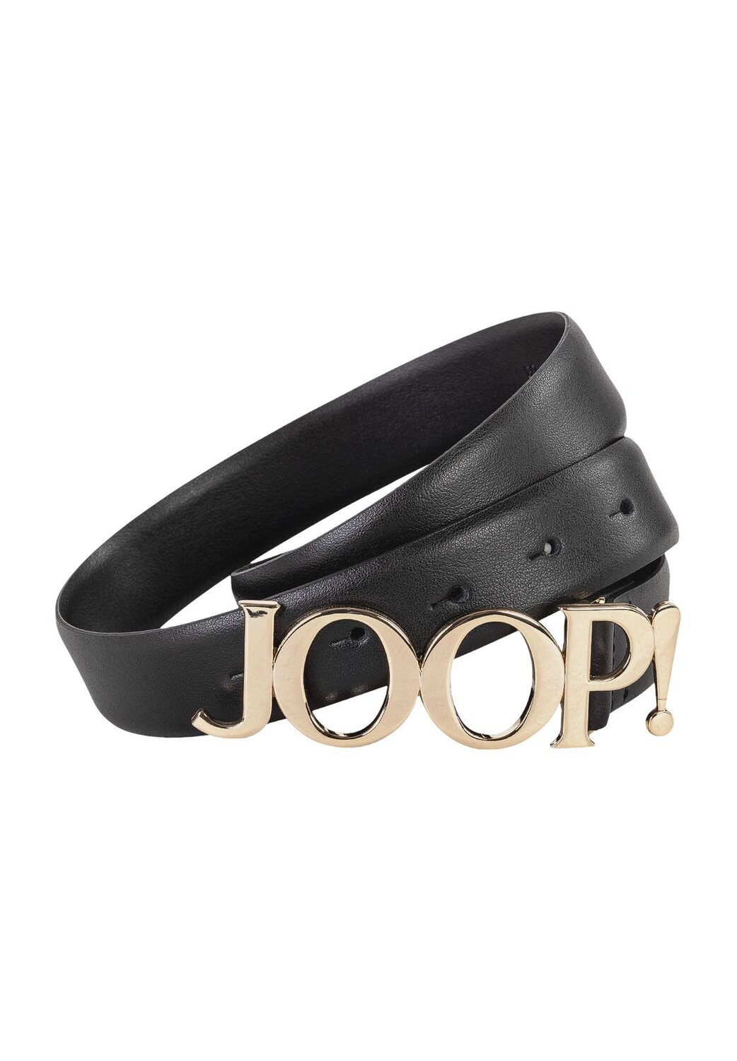 

Ремень кожаный, пряжка с логотипом, однотонный, женский JOOP!, черный