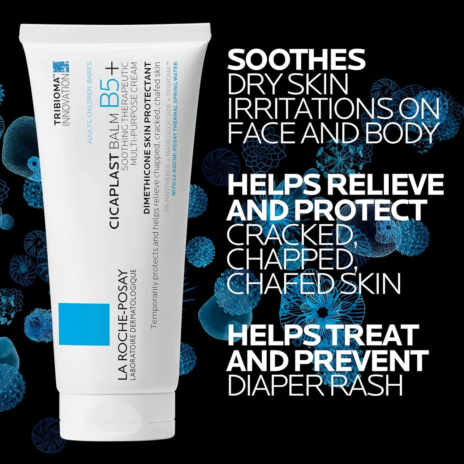 La Roche-Posay Cicaplast Balm B5, лечебная мазь и успокаивающий многофункциональный терапевтический крем для сухой и раздраженной кожи, бальзам для тела и рук, безопасен для детей, без отдушек. 100 мл (1 шт.) — фото 4