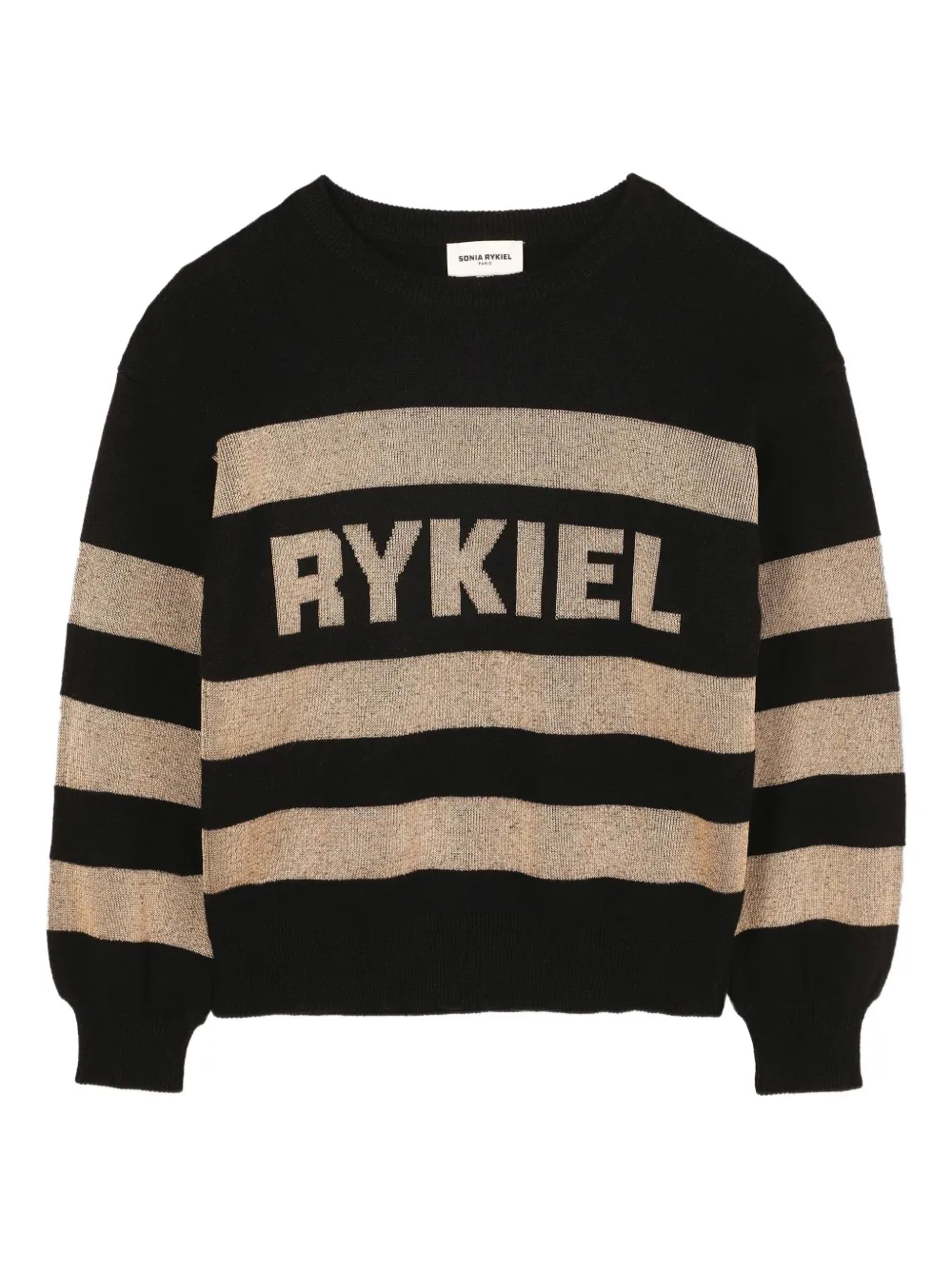

Полосатый свитер с логотипом SONIA RYKIEL ENFANT, черный