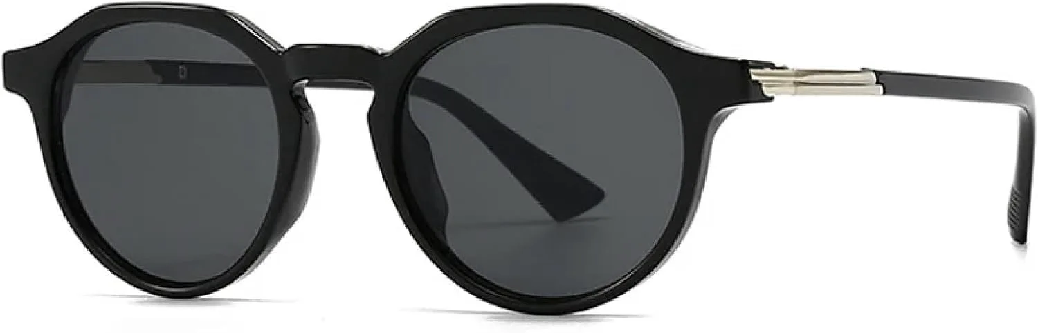 

Солнцезащитные очки с защитой от УФ-излучения UV400 для женщин и мужчин | Круглые градиентные линзы | для занятий спортом на открытом воздухе DSVIGF, Black Gray