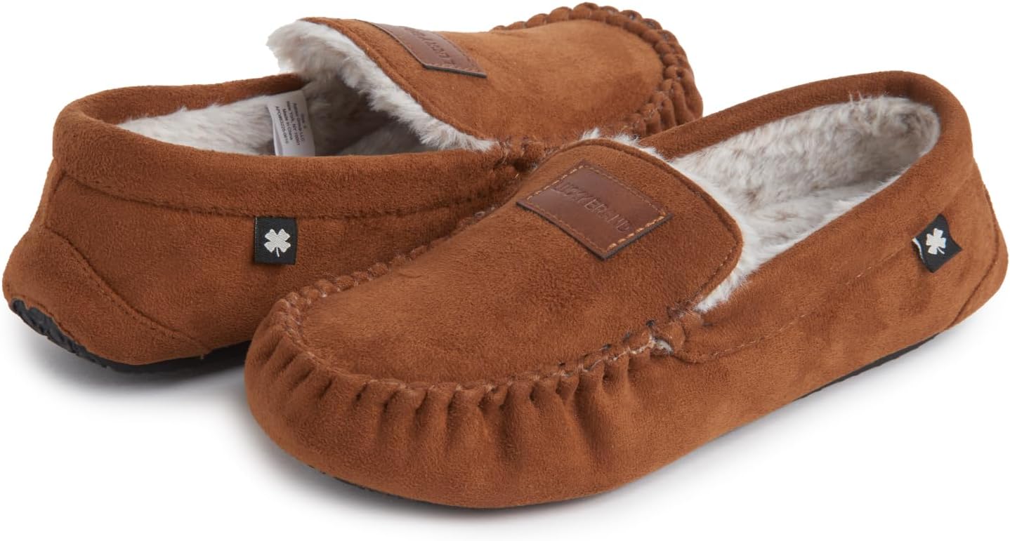 Домашние мокасины для мальчиков Lucky Brand - уютная и стильная обувь для дома, Camel