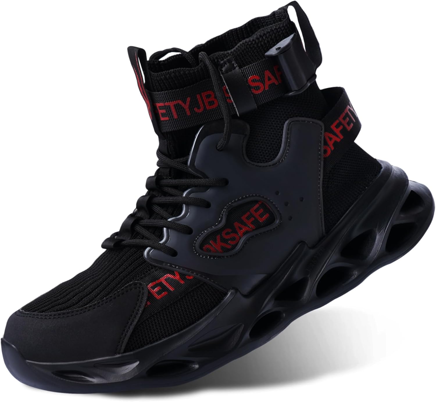 

Мужские ботинки Nutropa с металлическим носком, легкая защитная рабочая обувь, комфортные дышащие ботинки с композитным носком, противоскользящие и неразрушимые, черный