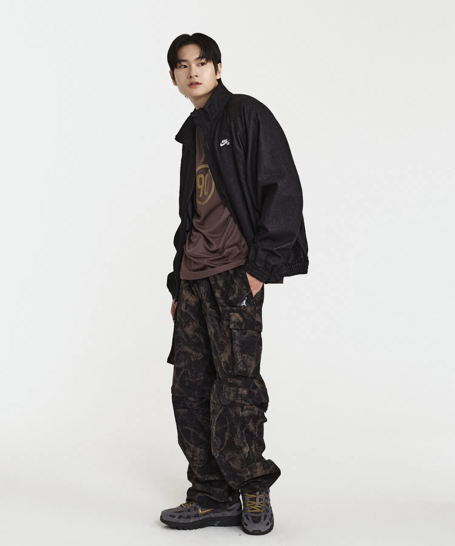 Спортивная куртка Nike SB Denim Full-Zip Track Jacket IH1989-010, черная. — фото 3