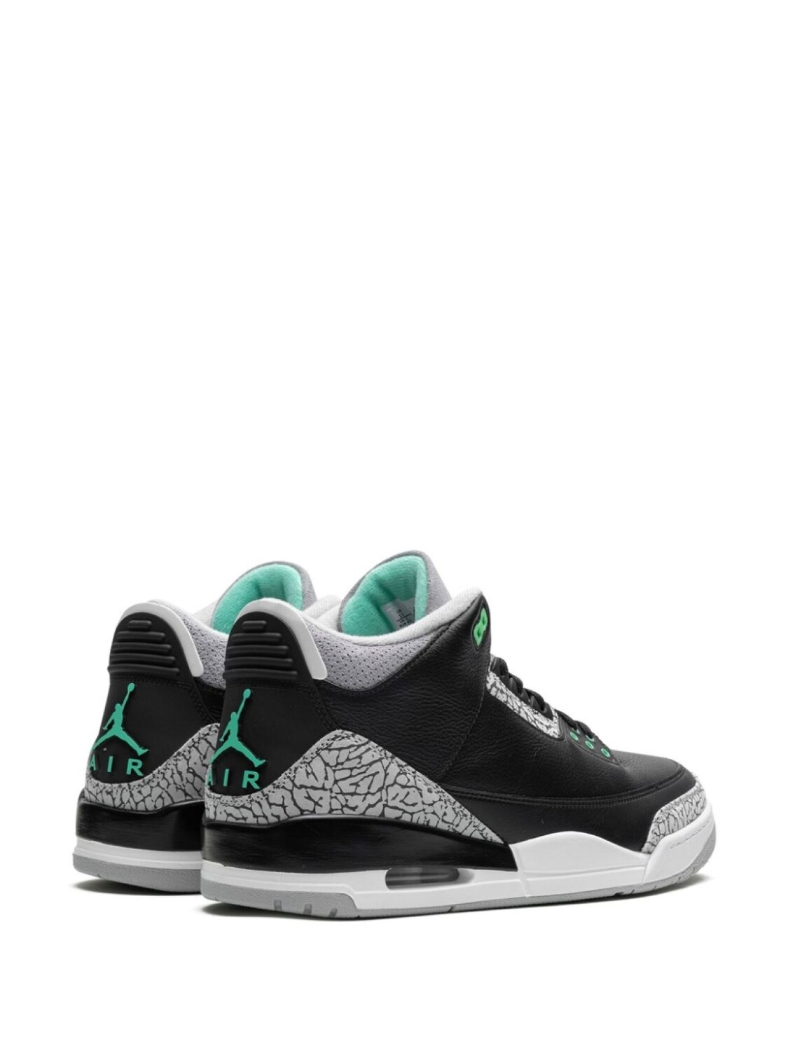 Jordan кроссовки Air Jordan 3 Retro Green Glow, черный — фото 3