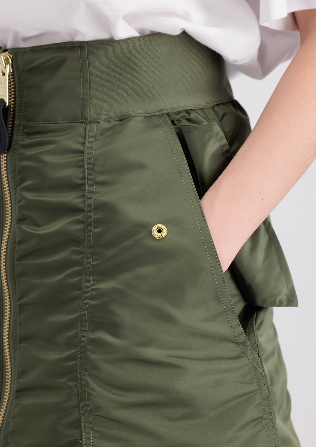 

Юбка А-силуэта MIDI Alpha Industries, зеленый