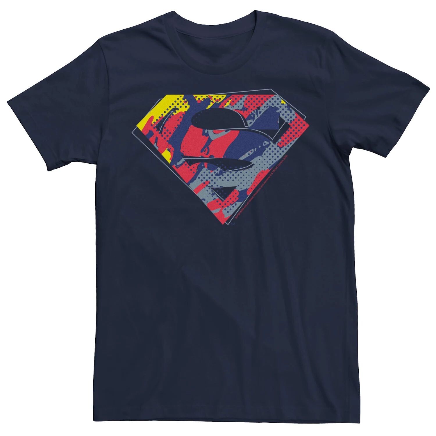 

Мужская цветная футболка с графическим рисунком и логотипом DC Comics Superman в стиле поп-арт Licensed Character