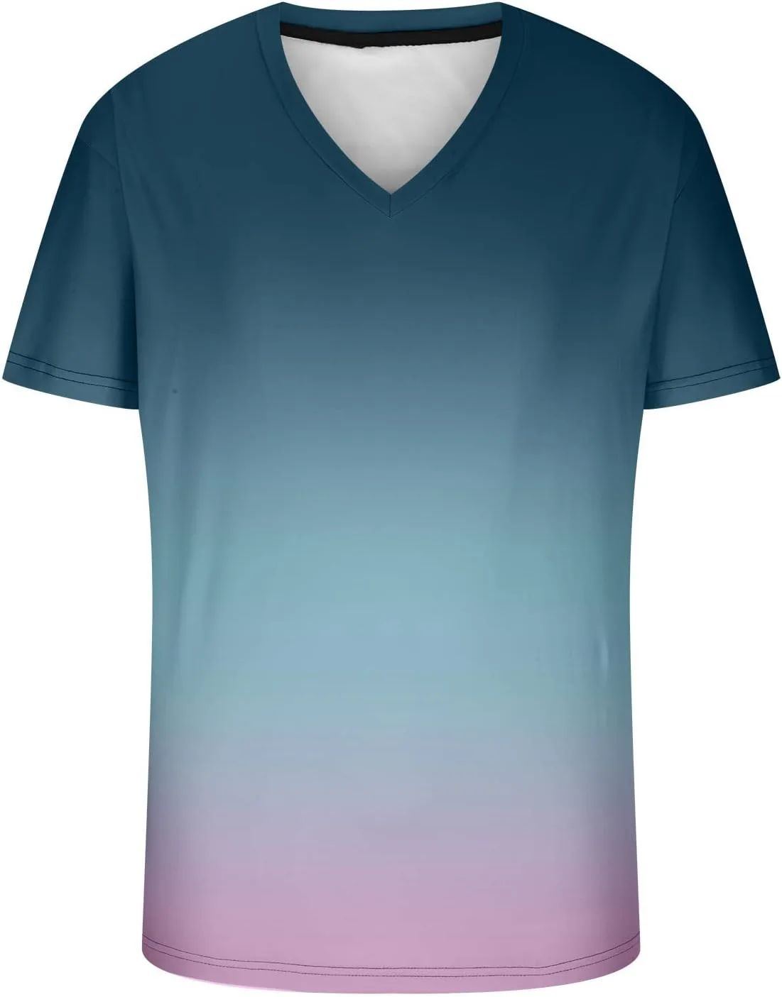 Мужская футболка V-образным вырезом Ombre Color Slim Fit — фото 2