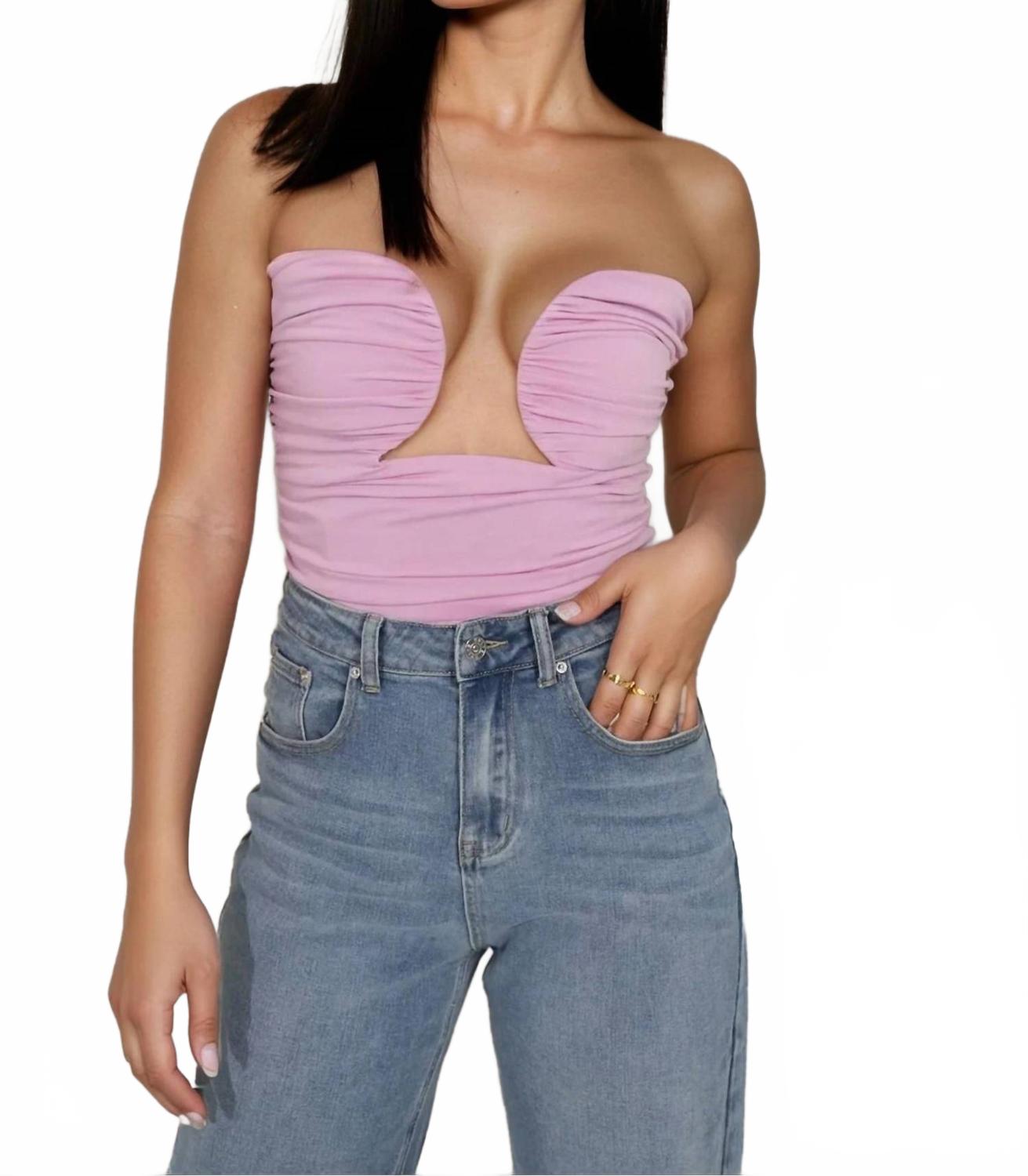 

Топ в стиле бэдди розового цвета Mimosa