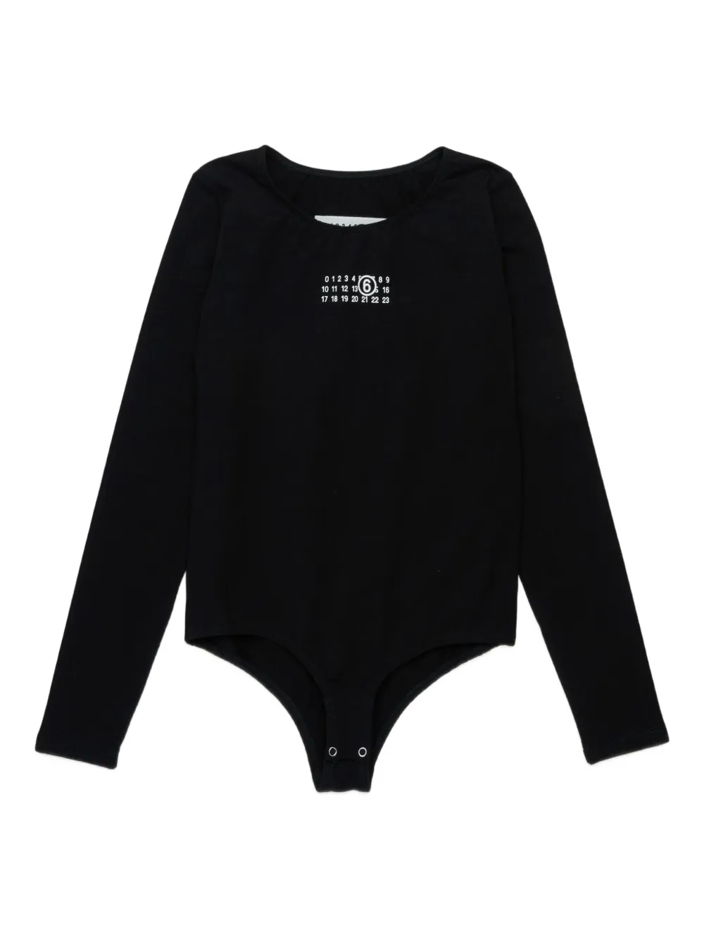 

Боди с логотипом MM6 Maison Margiela Kids, черный
