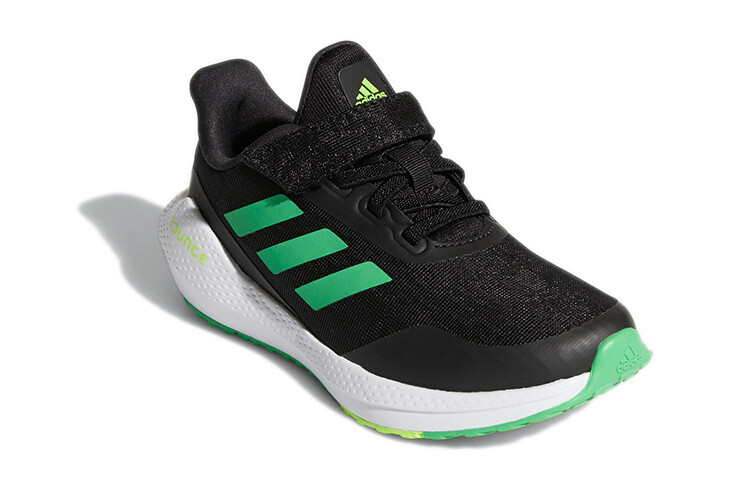 EQ21 Run Kids Кроссовки детские низкие Carbon Black/зеленые Adidas — фото 3
