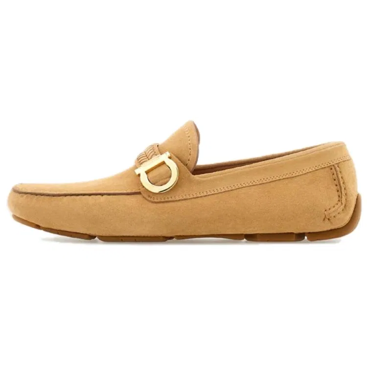 Casual туфли из коровьей кожи Ferragamo желтые