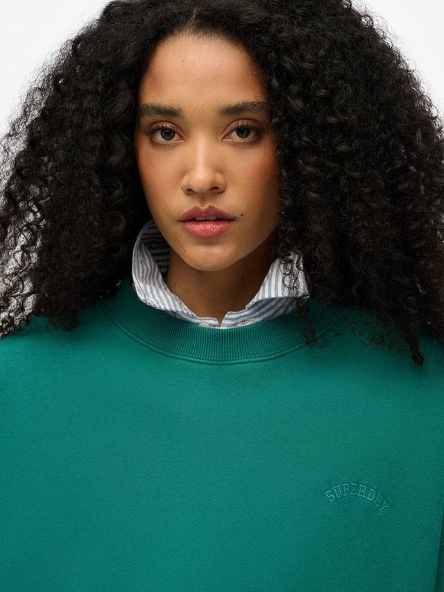 Толстовка для экипажа большого размера с логотипом essential Superdry, цвет Alpine Green — фото 4