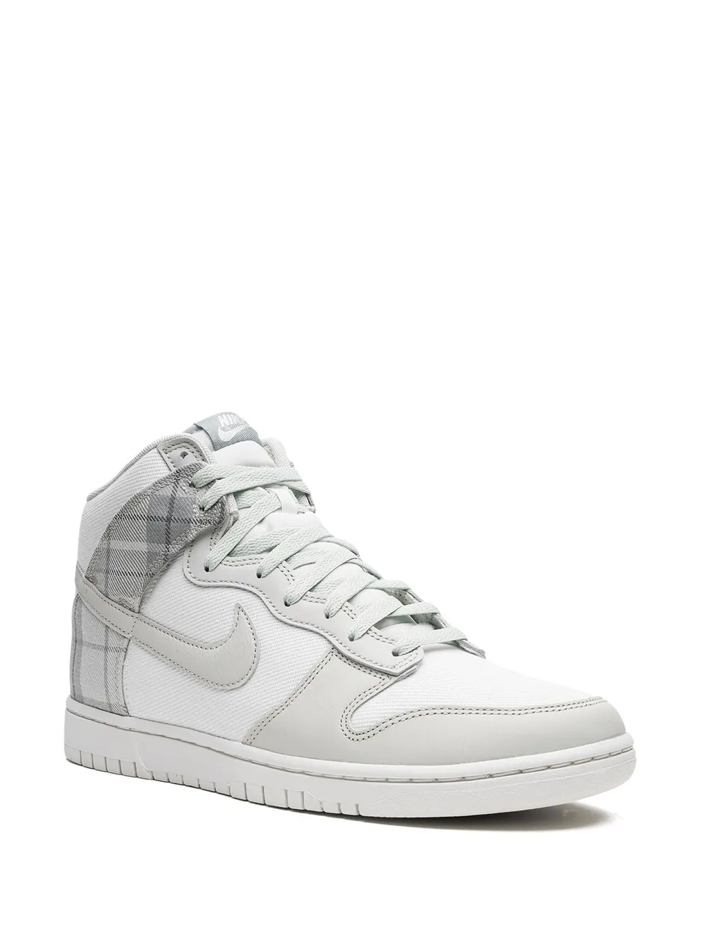Кроссовки Dunk High в клетку Nike, серый — фото 2