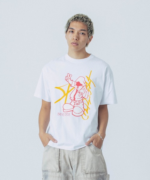 

Футболка с коротким рукавом, пигментная окраска XLARGE, бренд Мир и удача, белый