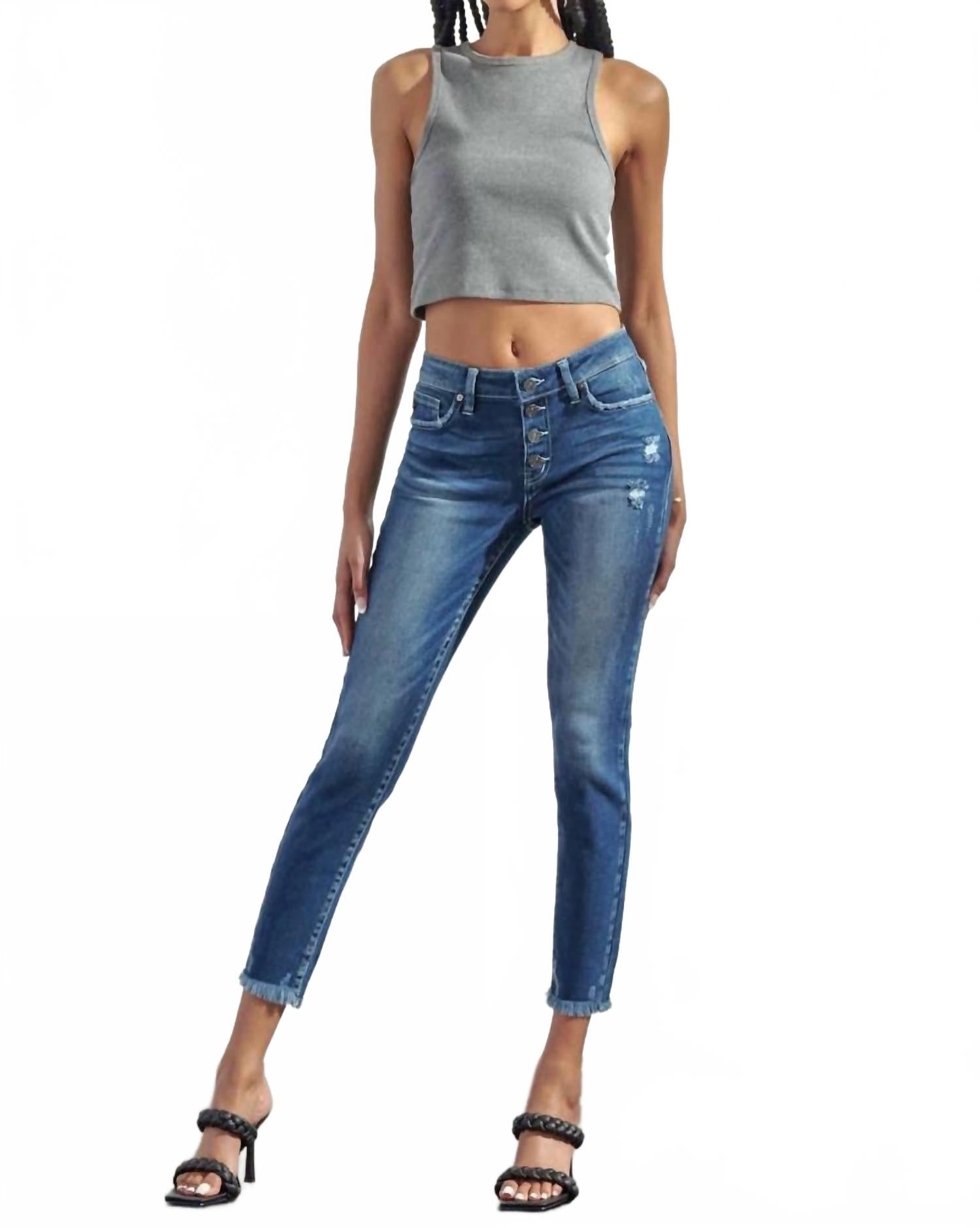 

Джинсы Ella в темном каменном оттенке KanCan, Dark Stone Wash