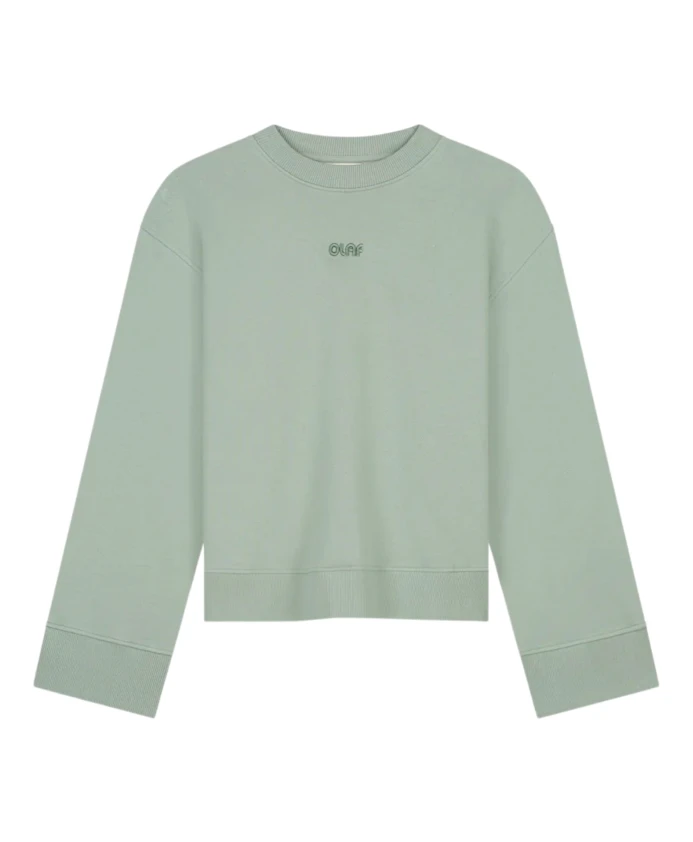 

Свитер с круглым вырезом и ретро-логотипом, зеленый Olaf Hussein, зеленый