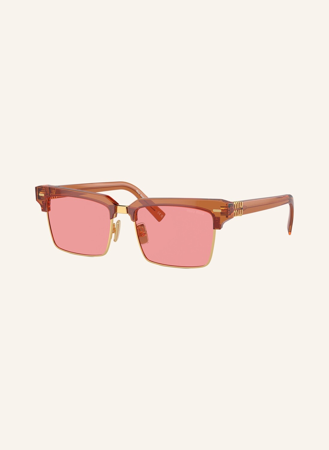 

Солнцезащитные очки му 10zs Miu Miu, коричневый