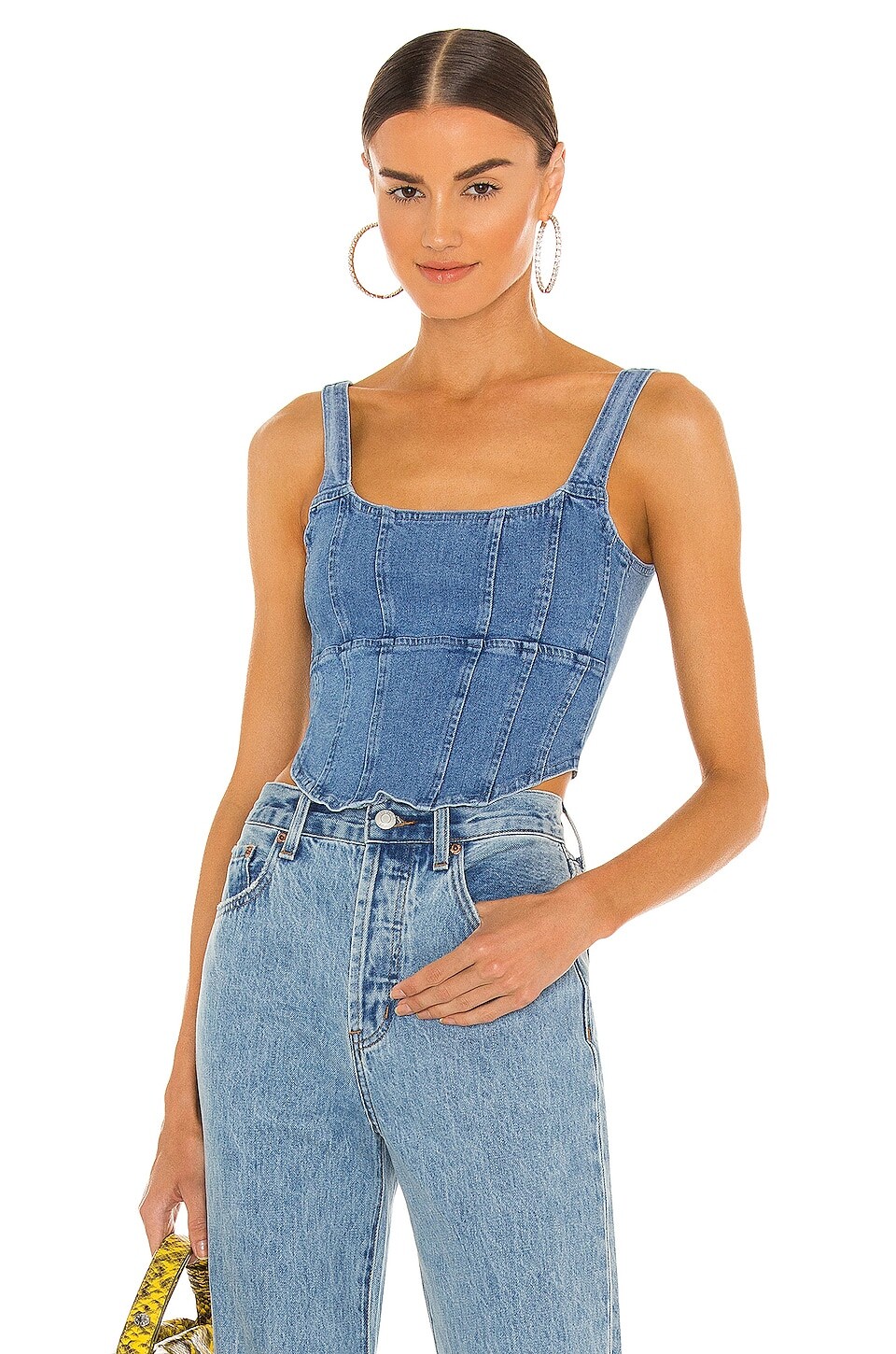 

Топ OW Collection X REVOLVE Demi, цвет Light Blue Denim