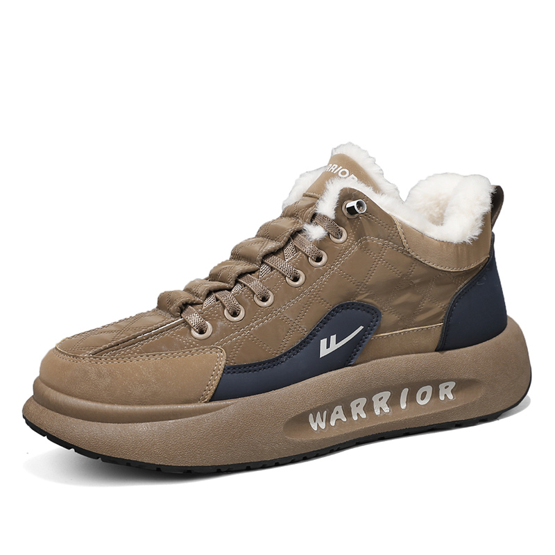 

WARRIOR Низкие повседневные ботинки мужские - кофе/темно-синий (снежные ботинки), цвет Coffee/Dark Blue (Snow Boots)