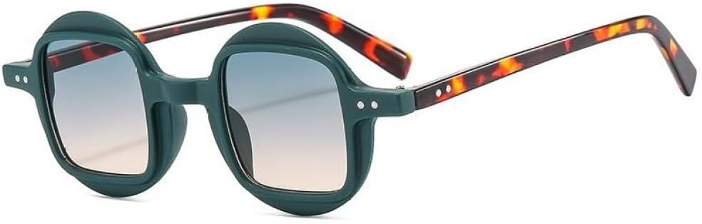 

Модные круглые и квадратные солнцезащитные очки 2027 года для женщин и мужчин, с градиентными линзами, винтажной оправой, трендовые товары, очки с защитой от УФ-излучения UV400 MTZJH, C7