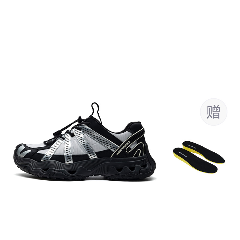 

FAIRWHALE Мужские кеды низкие повседневные Obsidian Black - черные (с подарком), цвет Black (Gift Included)