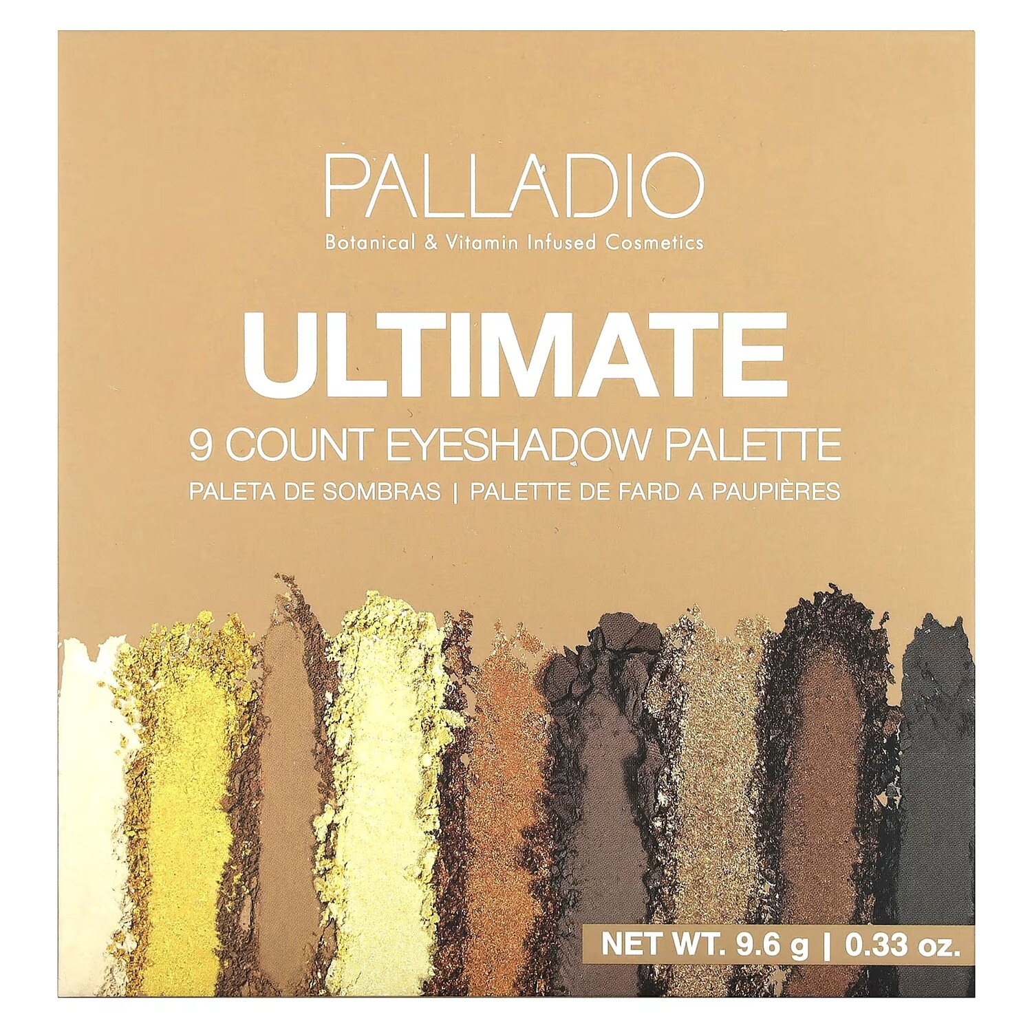 

Палитра теней для век Palladio Ultimate 9 штук, 9,6 г