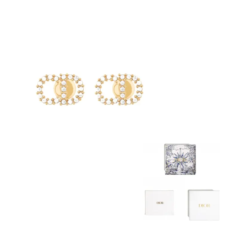 

Искусственный кристалл, золотые серьги-гвоздики для женщин DIOR