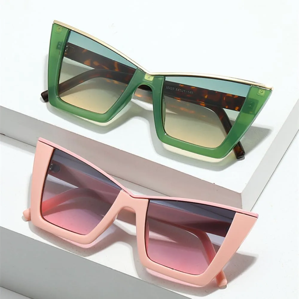 

Модные солнцезащитные очки «кошачий глаз» для женщин и мужчин, винтажные, роскошные, с защитой от УФ-излучения UV400. Популярные солнцезащитные очки generic, Beige