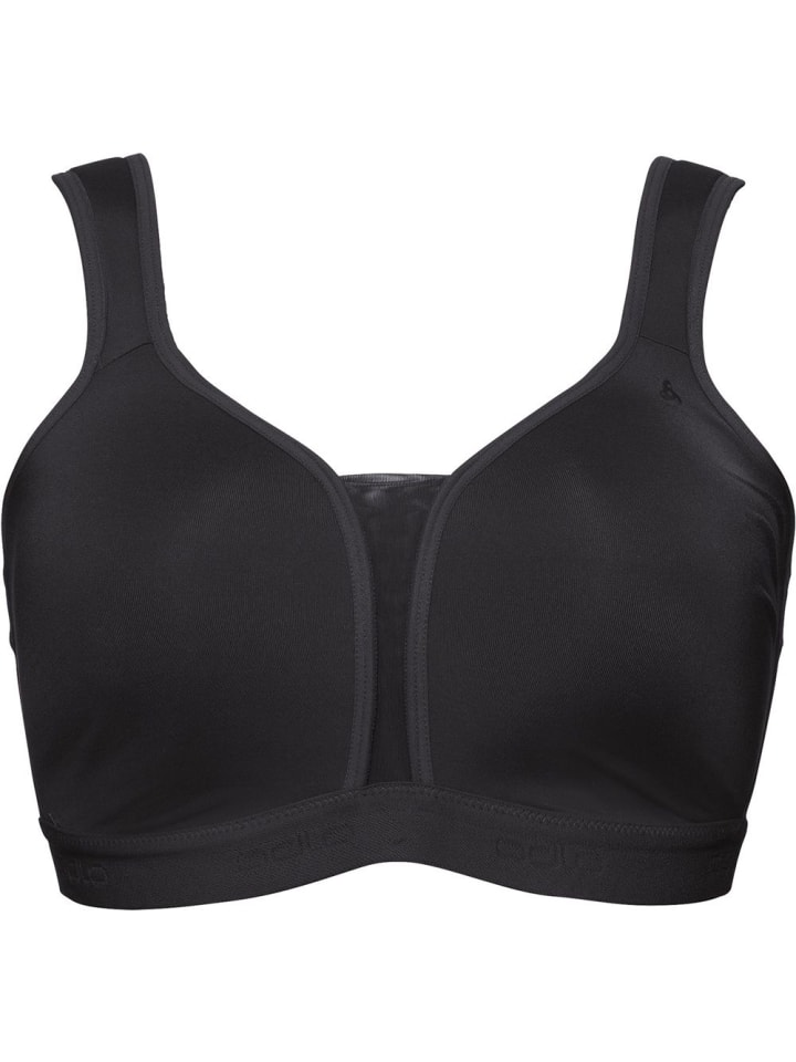 

Спортивный бюстгальтер Sports Bra Padded High черного цвета Odlo