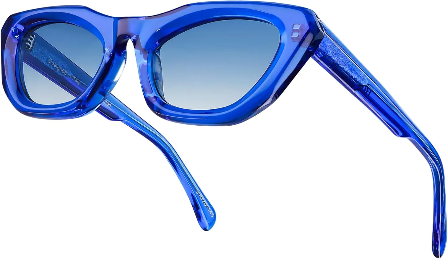 

Неполяризованные солнцезащитные очки «кошачий глаз» небольшого размера, оправа 145 мм, защита от УФ-излучения, ударопрочные нейлоновые линзы Roneyee, Blue