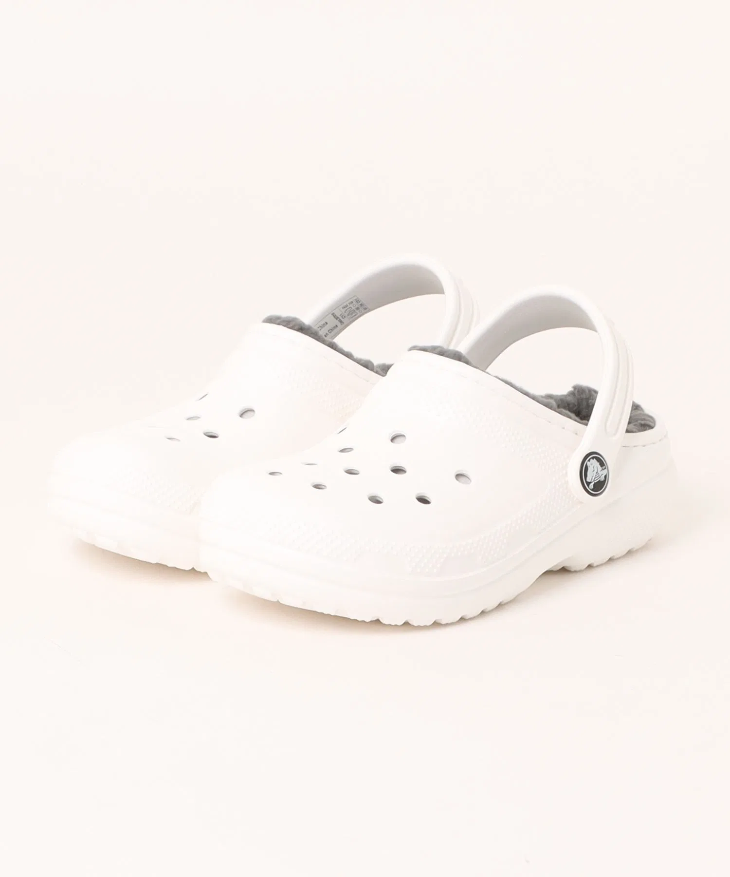Детские сабо Crocs Classic Lined Clog серые — фото 4