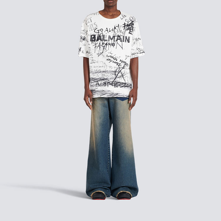 Футболка мужская белая BALMAIN — фото 3
