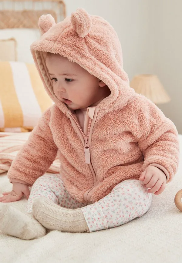 Уютная флисовая куртка стандартного кроя Next, Pink — фото 4